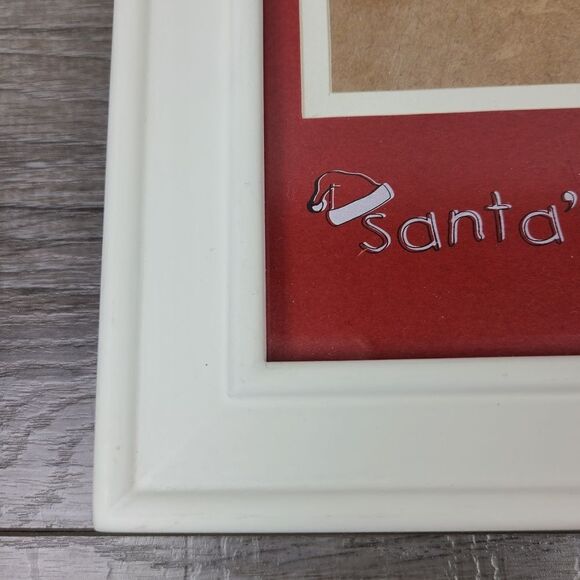 SANTA'S Little Helper Christmas Red and White Photo Picture Frame - Picture 5 of 11